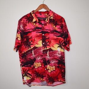 Tropical Red Hawaiian Shirt